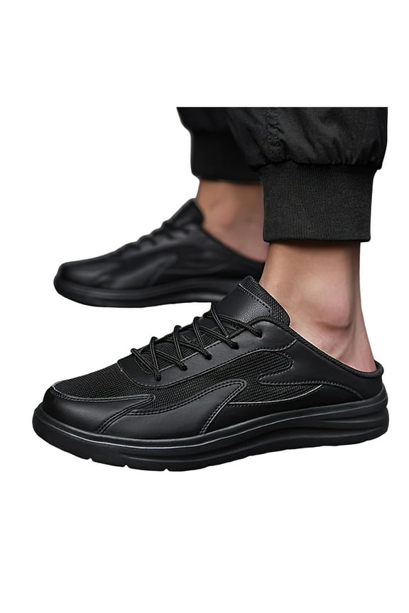Mules Fashion Sneakers for Men 2025 Outdoor Sports Lace up Walking Shoes Half Slippers Casual Slip on Sandals