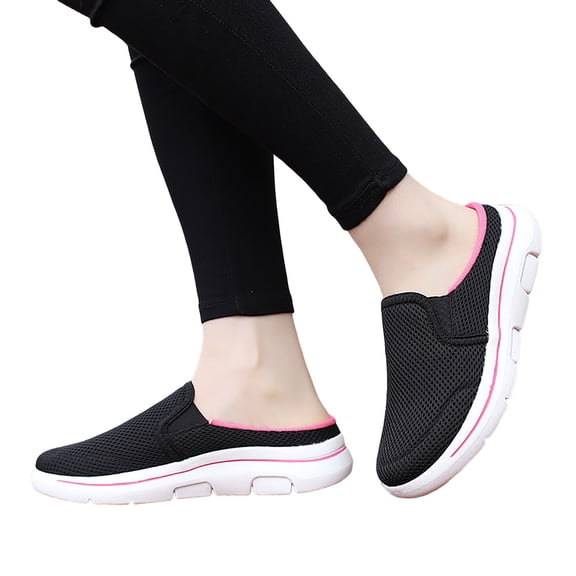 Mules Slippers Sneakers for Women Men Lightweight Mesh Closed Toe Walking Slip on Sandals Summer Shoes
