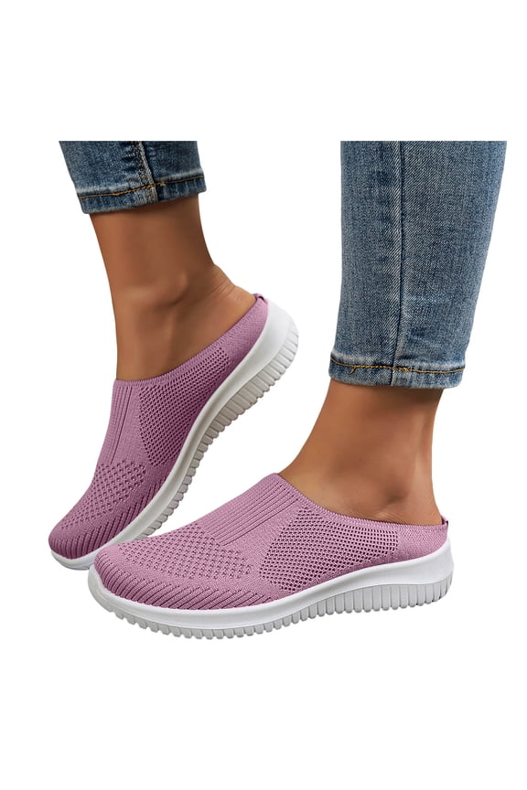 Mules Sneakers for Women Comfortable Breathable Wide Feet Mesh Slip on Walking Shoes Orthopedic Slide Sandals
