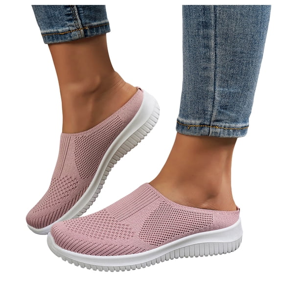 Mules Sneakers for Women Comfortable Breathable Wide Feet Mesh Slip on Walking Shoes Orthopedic Slide Sandals