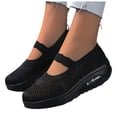 thumbnail image 1 of Mules for Women 2026 Backless Walking Sneakers Mesh Air Cushion Orthopedic Arch Support Slip on Shoes Breathable Closed Toe Slides Black Size 6.5, 1 of 4