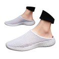 thumbnail image 1 of Mules for Women Men 2025 Summer Breathable Slip on Walking Sneakers Mesh Backless Beach Casual Sandals, 1 of 8