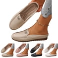 thumbnail image 1 of Mules for Women Soft Comfortable Orthopedic Leather Shoes Fashion Slip On Stitched Flat-Soled Casual Backless Loafers with Cute Bow, 41, 1 of 7