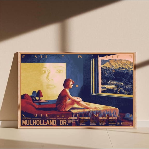 Mulholland Drive Poster, Classic Movie Wall Art, Unframed Paper Poster 24x36in