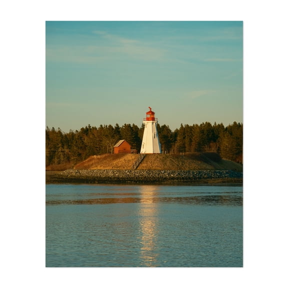 Mulholland Point Lighthouse - Welshpool New Brunswick Canada Photography Unframed Wall Art Print 8 x 10 inches