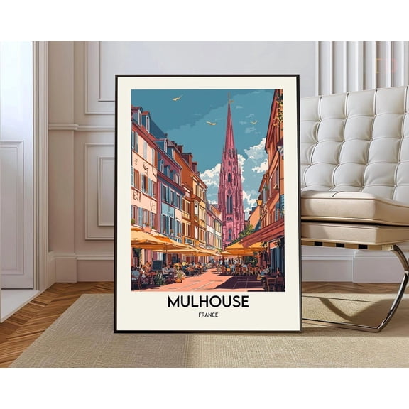 Mulhouse France Travel Poster Unframed Paper Print