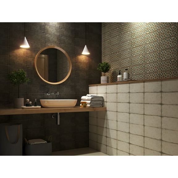 Mulia Inc - Rivoli 6" x 12" Ceramic Field Tile in Black (22 Pcs/10.76 sqft)