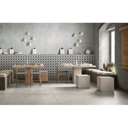 Mulia Inc - Visions 8 x 8 Ceramic Tile in Zargoza Grey (10.76sqft/25 Pc)