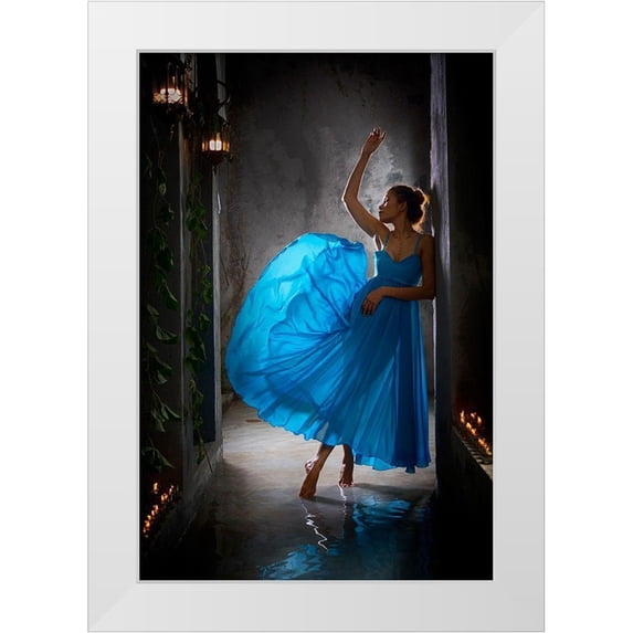 Muliani Hartojo, Angela 17x24 White Modern Wood Framed Museum Art Print Titled - Glowing
