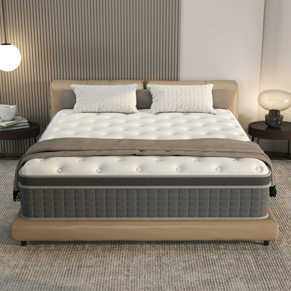 Mulinature 12 inch Gel Memory Foam Hybrid Mattress Pocket Spring in a Box Medium Firm,Queen Mattress