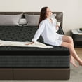 thumbnail image 1 of Mulinature 12 inch Hybrid Mattress Queen With Memory Foam And Individually Pocket Spring, Medium Firm Feel, Mattress in a Box, 1 of 7