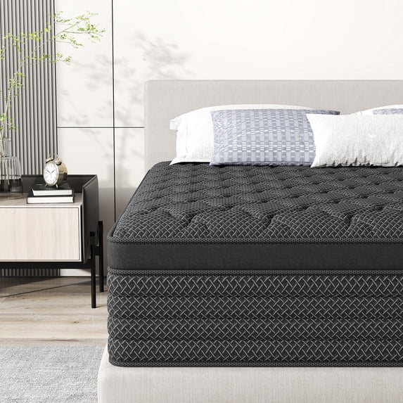Mulinature 14 inch Hybrid Mattress Full With Memory Foam And Individually Pocket Spring, Medium Firm Feel, Mattress in a Box