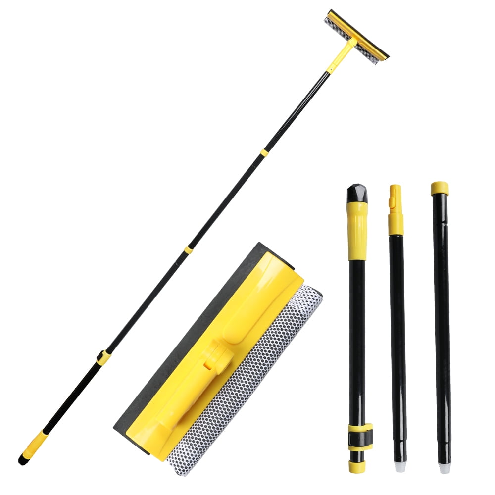 Muling Window Squeegee with 63" Long Handle,2 in 1 Glass Squeegee with