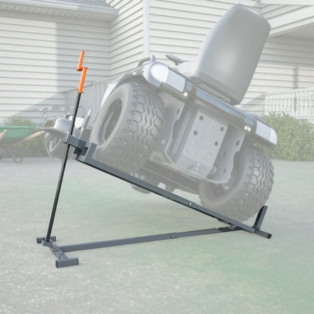 Mulinsonfly Ride-On Lawn Mower Jack Lift - Telescopic Maintenance Jack for Garden Tractors and Riding Lawn Mowers, 880 lbs Weight Capacity, Manual and Power Tool Handles Included (Grey)