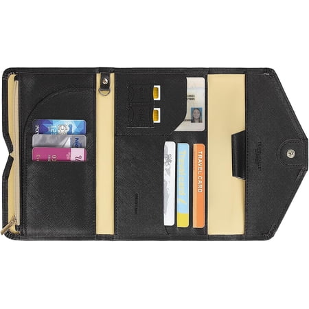 Mulit-purpose Rfid Blocking Passport Holder Travel Wallet (Ver.4) Passport and Vaccine Card Holder ComboTri-fold Document Organizer Travel Essentials