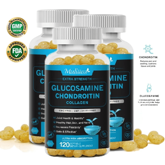 Mulittea Glucosamine Chondroitin Complex with MSM, Dietary Supplement for Joint Support, 360 Count