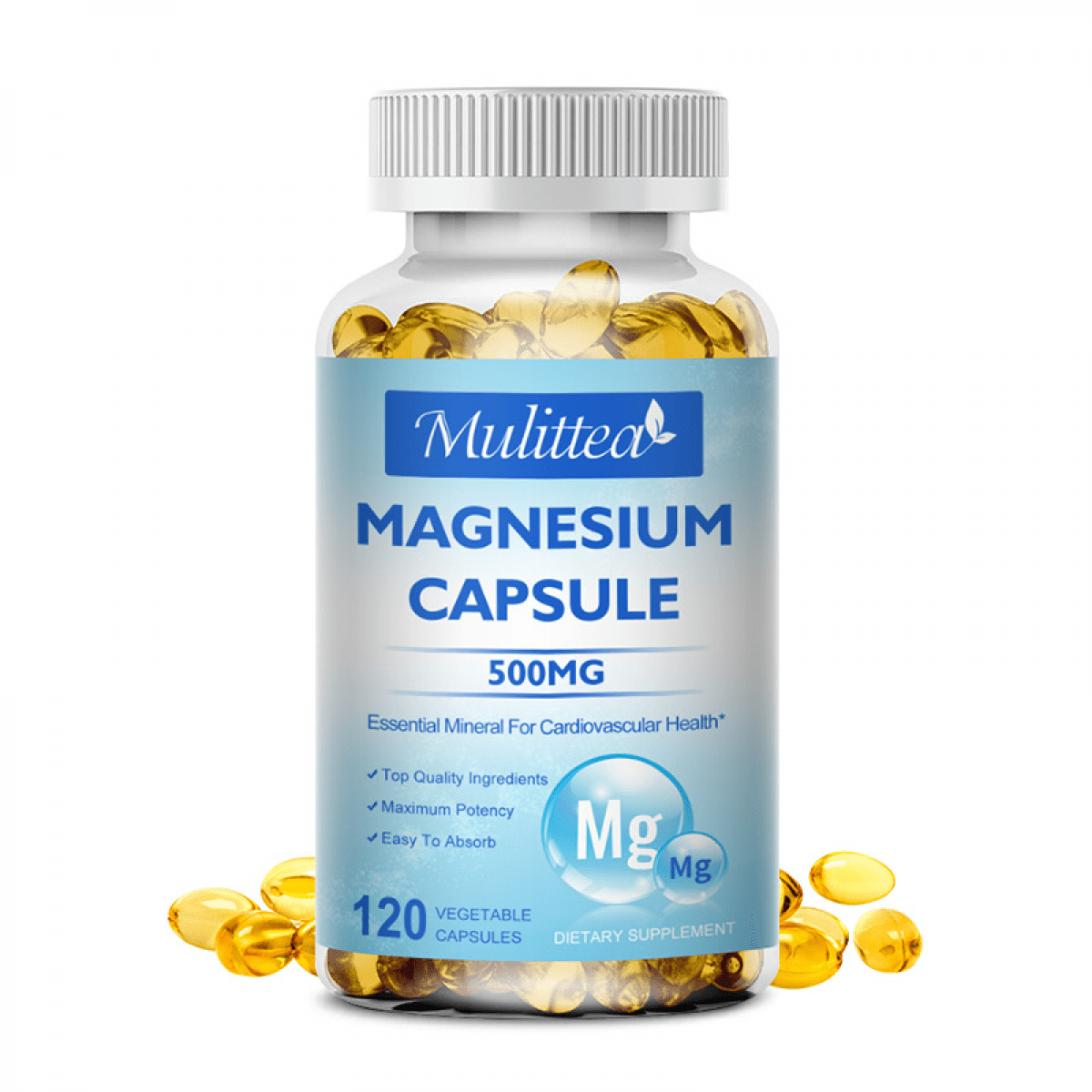 500mg Magnesium Capsules Supports Muscle Joint and Heart Maximum