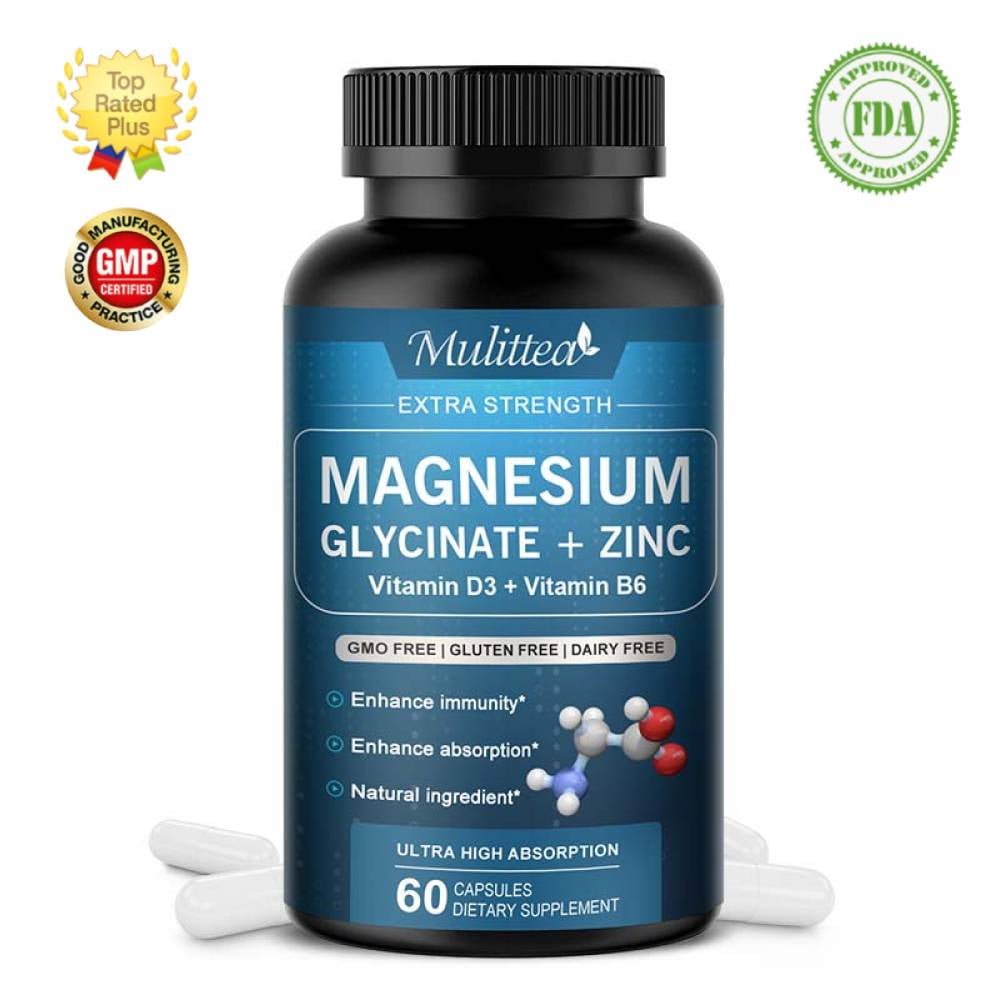 Mulittea Magnesium Glycinate 500mg Magnesium Glycinate Capsules with