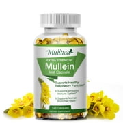 Mulittea Mullein Leaf Capsules Herbal Supplement Supports Respiratory Function Health,120 Count