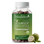 Mulittea Soursop Graviola Softgels, 101 Concentrated Soursop Leaf Extract, 120 Softgels