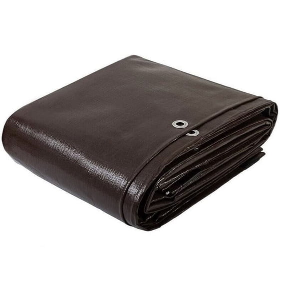 Mulk Brown Heavy Duty Rip-Stop Material 8 x 10 ft. Tarp, 1 Piece
