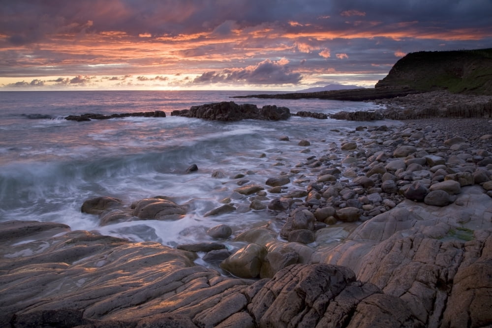 Mullaghmore Head Co Sligo Ireland Sunset Over The Atlantic Canvas Art - Gareth McCormack Design Pics (18 x 12)