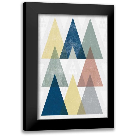 Mullan, Michael 11x14 Black Modern Framed Museum Art Print Titled - Mod Triangles IV Soft