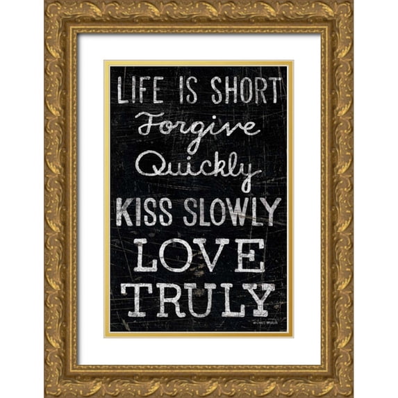 Mullan, Michael 11x14 Gold Ornate Wood Framed with Double Matting Museum Art Print Titled - Life is Short