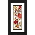 thumbnail image 1 of Mullan, Michael 11x24 Black Ornate Wood Framed with Double Matting Museum Art Print Titled - Floral Pop Panel II, 1 of 4