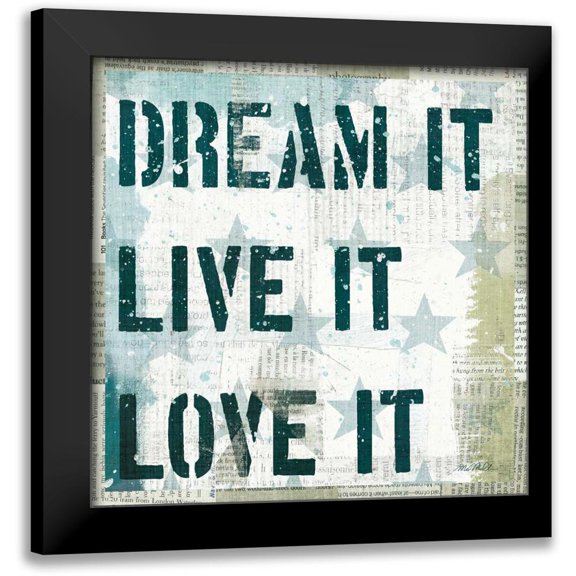 Mullan, Michael 12x12 Black Modern Framed Museum Art Print Titled - American Dream II