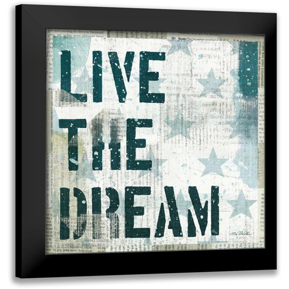 Mullan, Michael 12x12 Black Modern Framed Museum Art Print Titled - American Dream I