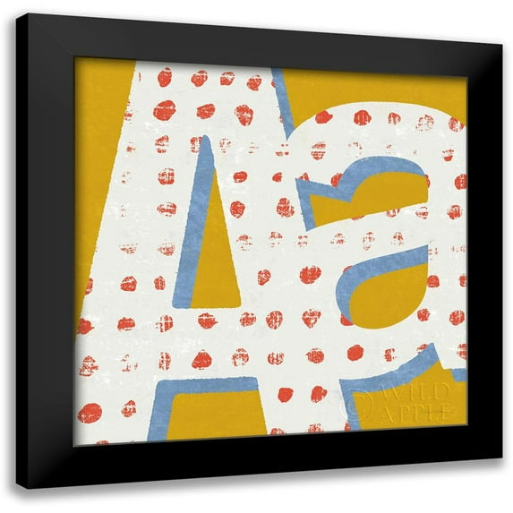 Mullan, Michael 12x12 Black Modern Framed Museum Art Print Titled - Punctuated Square IX Bright