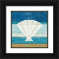 thumbnail image 1 of Mullan, Michael 12x12 Black Ornate Wood Framed with Double Matting Museum Art Print Titled - Beachscape Shell, 1 of 4