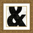 thumbnail image 1 of Mullan, Michael 12x12 Gold Ornate Wood Framed with Double Matting Museum Art Print Titled - Punctuated Black Square III, 1 of 4