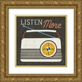 thumbnail image 1 of Mullan, Michael 12x12 Gold Ornate Wood Framed with Double Matting Museum Art Print Titled - Retro Desktop Radio v2, 1 of 4