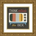 thumbnail image 1 of Mullan, Michael 12x12 Gold Ornate Wood Framed with Double Matting Museum Art Print Titled - Retro Desktop Television v2, 1 of 4