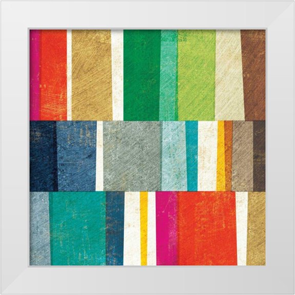 Mullan, Michael 12x12 White Modern Wood Framed Museum Art Print Titled - Colorful Abstract