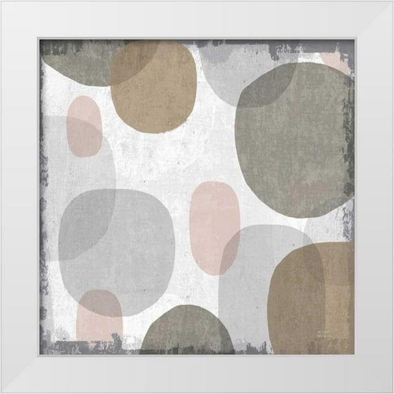 Mullan, Michael 12x12 White Modern Wood Framed Museum Art Print Titled - Pastel Drips I