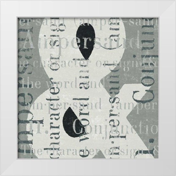Mullan, Michael 12x12 White Modern Wood Framed Museum Art Print Titled - Punctuated Text II