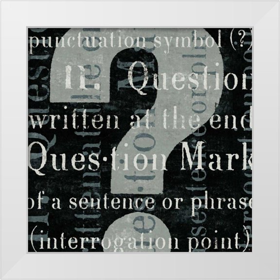 Mullan, Michael 12x12 White Modern Wood Framed Museum Art Print Titled - Punctuated Text IV