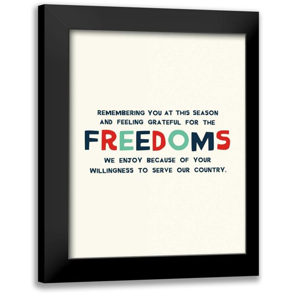 Mullan, Michael 12x14 Black Modern Framed Museum Art Print Titled - Freedoms