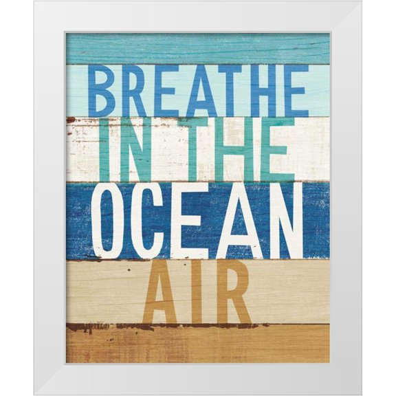 Mullan, Michael 12x14 White Modern Wood Framed Museum Art Print Titled - Beachscape Inspiration V