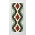 thumbnail image 1 of Mullan, Michael 12x24 White Modern Wood Framed Museum Art Print Titled - Native Tapestry Panel III, 1 of 4