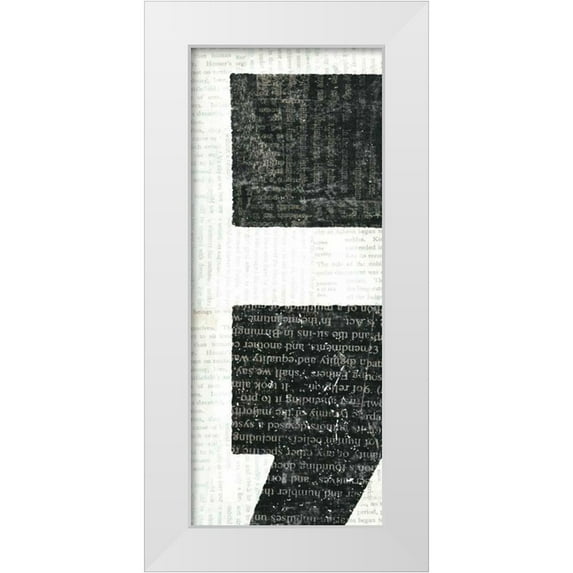Mullan, Michael 12x24 White Modern Wood Framed Museum Art Print Titled - Punctuated Black VI