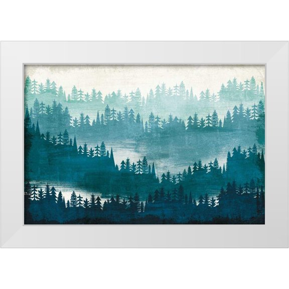 Mullan, Michael 14x11 White Modern Wood Framed Museum Art Print Titled - Mountainscape Blue