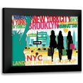 thumbnail image 1 of Mullan, Michael 14x12 Black Modern Framed Museum Art Print Titled - New York City Life III, 1 of 5