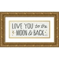 thumbnail image 1 of Mullan, Michael 14x8 Gold Ornate Wood Framed with Double Matting Museum Art Print Titled - Love You to the Moon and Back, 1 of 4