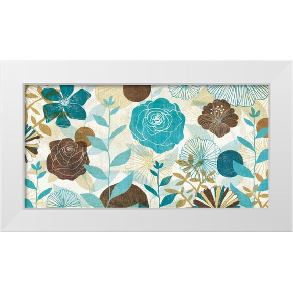 Mullan, Michael 14x9 White Modern Wood Framed Museum Art Print Titled - Floral Burst