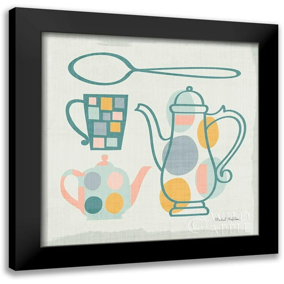 Mullan, Michael 15x15 Black Modern Framed Museum Art Print Titled - Modern Kitchen Sq IV Pastel