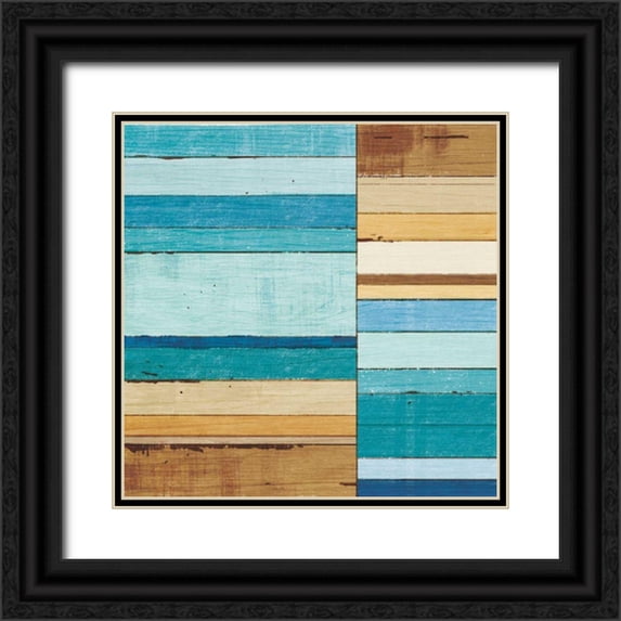 Mullan, Michael 15x15 Black Ornate Wood Framed with Double Matting Museum Art Print Titled - Beachscape II